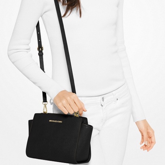 Selma Medium Saffiano Leather Crossbody